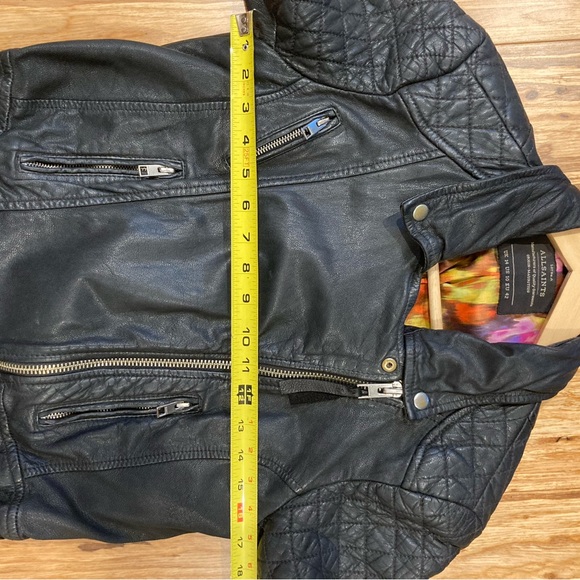 All Saints Lot No. A Black Leather Jacket - Picture 7 of 8
